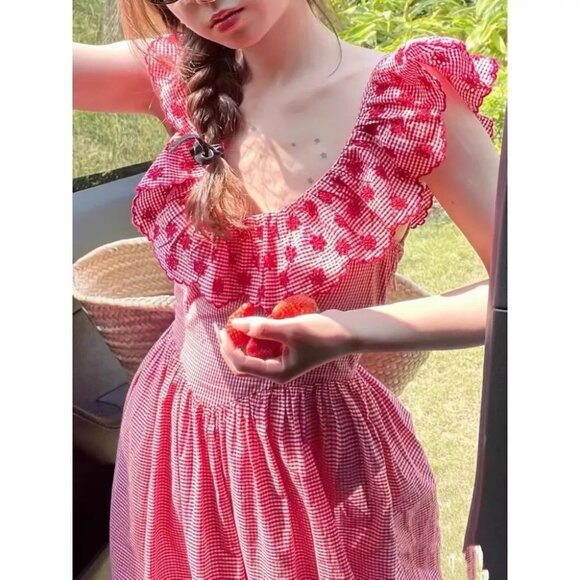 Doen Red Dress Size XS - Picture 9 of 12